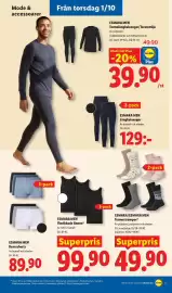Lidl reklamblad vecka 40 Sida 24: Esmara/esmara men termostrumpor €49,90, Esmara men boxershorts €89,90