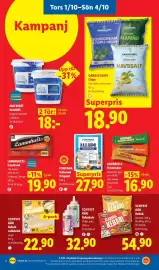 Lidl reklamblad vecka 40 Sida 25: Lammhults Isterband €19,90, Fontana Halloumi Original €27,90