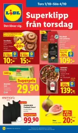 Lidl reklamblad vecka 40 Sida 27: Matriket Fransyska €139,00, Fikon €20,00