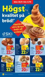 Lidl reklamblad vecka 40 Sida 4: Lidl Deluxe Kanel-/kardemumma-knut €20,00, Lidl Pain au chocolat €22,00