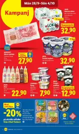 Lidl reklamblad vecka 40 Sida 7: Arla Grekisk yoghurt €32,90, Arla Protein-pudding €12,90