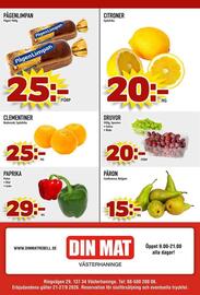 Din Mat reklamblad vecka 39 Sida 8: Citroner €20,00, Clementiner €25,00