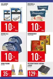 Matdax reklamblad vecka 39 Sida 10: Konstantines salladsost €10,00, Bergader Bavaria blu €10,00