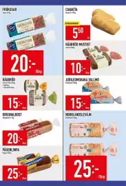Matdax reklamblad vecka 39 Sida 14: Garant rågbröd mustigt €10,00, Fazer frökusar €20,00
