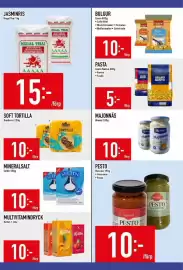 Matdax reklamblad vecka 39 Sida 17: Seltin mineralsalt €10,00, Banderos soft tortilla €10,00