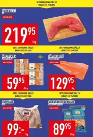 Matdax reklamblad vecka 39 Sida 5: Affco lammlägg €99,00, Garden Food Tigerräkor €89,95
