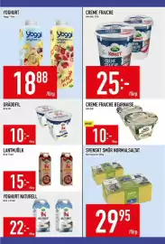Matdax reklamblad vecka 39 Sida 8: Yoggi yoghurt €18,88, Arla gräddfil €10,00