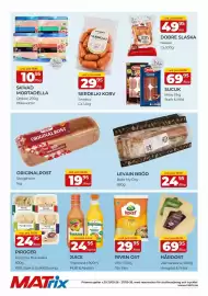Matrix Butikerna reklamblad vecka 39 Sida 3: Arla Riven Ost €29,95, Bake My Day Levain Bröd €24,95