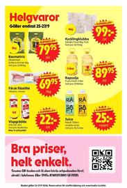 Nya Pulsen reklamblad Sida 2: Råsaft €25,00, Rapsolja Fruity Fresh €89,95