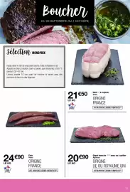 Catalogue Monop' page 15: Gigot tranche *** avec os à griller €20,90, Foie Veau €24,90