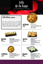Catalogue Monop' page 17: Poulet tikka massala €17,90, Samoussa au bœuf €1,20