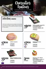 Catalogue Monop' page 18: Monoprix Gourmet Jambon des Pyrénées €15,90, Jambon à l'ancienne €17,50