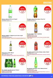 Catalogue Monop' page 29: Monin Sirop saveur vanille €2,84, Volvic Eau plate aromatisée pêche Vitamin+ Active €1,31