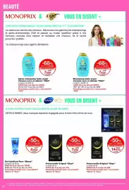 Catalogue Monop' page 56: OGX Shampoing huile argan cheveux secs et abimés €7,32, Manix Gel lubrifiant Pure €4,64