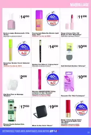 Catalogue Monop' page 59: L'Oréal Paris Eyeliner Perf Slim 01 €14,50, Nyx fond de teint make em wonder light nude €43,00