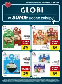 Globi gazetka tydzień 39 Strona 2: Wafelki mini Carrefour orzechowe €4,99, Tortilla Carrefour pszenna €3,29