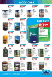 Chamberlain catalogue Page 7: Color-Cote AM €799,00, Woodoc 30 Poly wax sealer €999,00