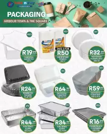 Take 'n Pay catalogue Page 10: Foil Trays & Lids €44,99, Clear/Black Container €16,99