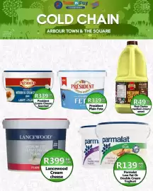 Take 'n Pay catalogue Page 16: Lancewood Cream cheese €399,99, President Cream Cheese Assorted €339,99