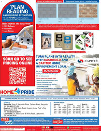 Cashbuild catalogue Page 4: Variety of bricks available in store Guaranteed lowest prices - enquire in-store. *PLAN READING