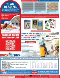 Cashbuild catalogue Page 4: Variety of bricks available in store Guaranteed lowest prices - enquire in-store. *PLAN READING
