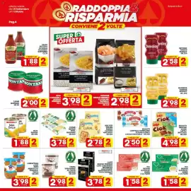 Volantino Despar Sicilia Pagina 4: Crema spalmabile al cacao Despar €2,98, Biscotti Orociok Saiwa Latte/Nocciola €4,98