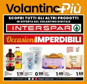 Volantino Interspar Pagina 21: Yogurt bianco Vipiteno intero/magro €0,99, Birra Ichnusa non filtrata €1,19