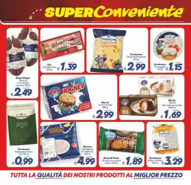 Volantino Iper Super Conveniente Pagina 8: Bay Ice Tartufo bianco/al cioccolato €1,69, Terrabuona Emmenthal bavarese €2,99