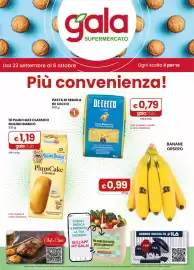 Volantino Gala Supermercati Pagina 1: Mulino Bianco PlumCake Classico €1,19, Pasta di Semola De Cecco €0,79