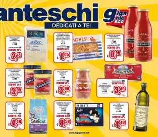 Volantino Il Gigante Pagina 3: Pasta all'uovo Festaiola Agnesi €1,05, Filetti di tonno consorcio €3,99