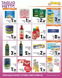 Volantino Conad Margherita Pagina 6: Passata vellutata Valfrutta €0,89, Olio extravergine di oliva fior d'olio Olitalia €3,99