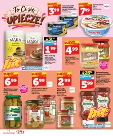 Topaz Express gazetka tydzień 39 Strona 16: Ananas plastry w lekkim syropie Helcom €3,99, Mascarpone Piatnica €7,49