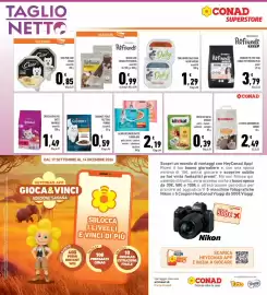 Volantino Conad Superstore Pagina 28: Crocchette per cani Conad Petfriends Plus junior €3,79, Lettiera assorbente Conad €2,49