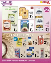 Volantino Conad City Pagina 10: Pasta all'uovo Sapori&Idee Conad €2,15, Pasta Liguori €0,73