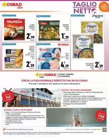 Volantino Conad City Pagina 15: La bomba margherita Italpizza €2,99, Minestrone tradizione Findus €1,39