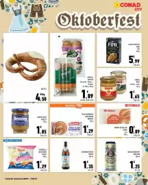 Volantino Conad City Pagina 7: Würstel Senfter €1,89, Maxi hamburger con sesamo Roberto €1,29