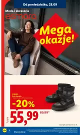 Lidl gazetka tydzień 40 Strona 2: 1 para Od poniedziałku, 28.09 Moda i akcesoria ESMARA Buty damskie * najniższa cena z 30