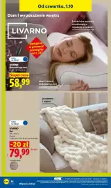 Lidl gazetka tydzień 40 Strona 38: Koc LIVARNO €79,99, Poduszka pod kark LIVARNO €58,99