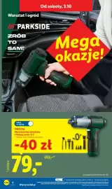 Lidl gazetka tydzień 40 Strona 4: Akumulatorowa dmuchawa z funkcją ssania, 12 V €79,00