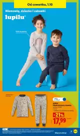 Lidl gazetka tydzień 40 Strona 45: Pizama dziecięca z bawełny LUPILU €17,99