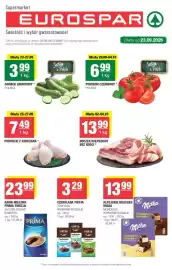 EuroSPAR gazetka Strona 1: Alpejskie Mleczko Milka o smaku waniliowym €13,99, Czekolada Fiesta mleczna €3,29
