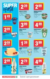 EuroSPAR gazetka Strona 4: Serek puszysty Łaciaty Mlekpol €3,99, Jogurt gęsty naturalny Bakoma €3,99