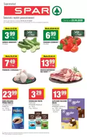 Spar gazetka Strona 1: Kawa mielona Prima Finezja €23,99, Alpejskie Mleczko Milka €13,99