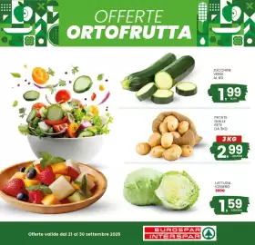 Volantino Eurospar Pagina 2: Zucchine Verdi €1,99, PATATE GIALLE RETE DA 3KG €2,99