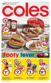 Coles catalogue week 39 Page 1: Primo Rindless Short Cut Bacon €8,40, Red Rock Deli Potato Chips €3,00