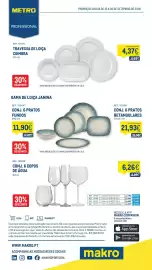 Catálogo Makro Página 6: Travessa de loiça coimbra €4,37, Conj. 6 copos de água €6,26