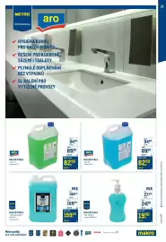 Makro leták Strana 23: Aro tekuté mýdlo €82,90, Metro Professional tekuté mýdlo €19,90