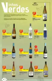 Folheto Auchan Página 4: O tal vinho da lixa €2,29, Vinho branco pequenos rebentos €9,79