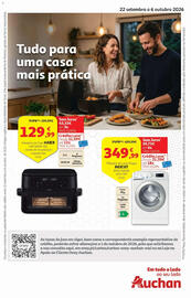 Folheto Auchan Página 36: Máquina de lavar roupa indesit €349,99, Fritadeira Air Fryer Haier HAF3ADW 011 €129,99