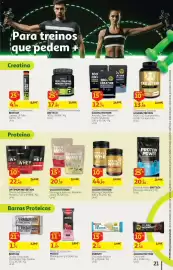 Folheto Auchan Página 21: Creatina Monohidratada Goldnutrition €12,74, Proteína Total Whey Goldnutrition €20,39